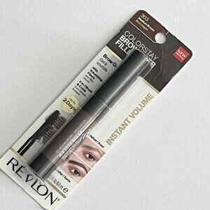 Revlon Colorstay Brow Fiber Filler Gel 303 Medium Brown Waterproof Buildable